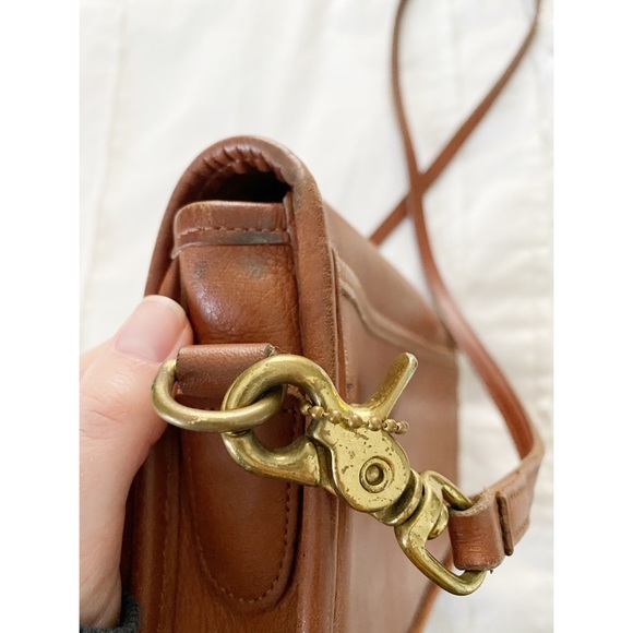 ❌SOLD❌ AUTHENTIC VINTAGE COACH 1994 Cognac Pocket Purse - Picture 6 of 8